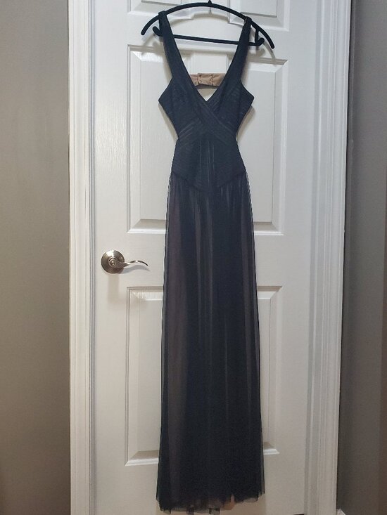 BCBGMaxAzria Dresses & Skirts - BCBGMaxAzria Black Tulle Cut Out Gown | 4